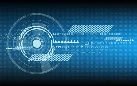 Vector abstract technological display dotted background Stock Illustration