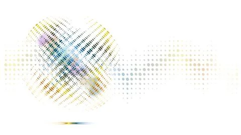 Vector abstract technological dotted global background Stock Illustration