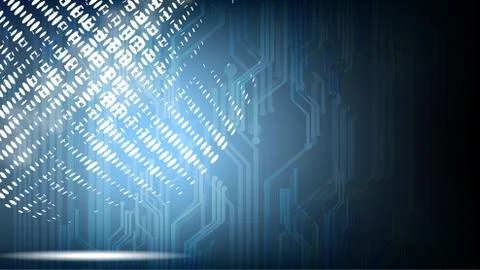 Vector abstract technological dotted global on circuit background Stockillustratie