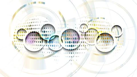 Vector abstract technological dotted sound wave background Stock Illustration