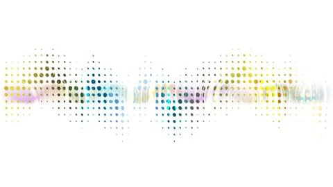 Vector abstract technological dotted sound wave background Stock Illustration