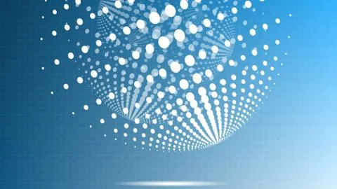 Vector abstract technological floating global background Stock Illustration