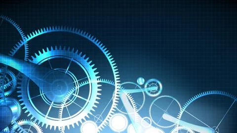 Vector abstract technological gear fragment background Stock Illustration
