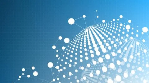 Vector abstract technological global cell background Stock Illustration