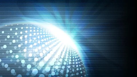 Vector abstract technological global illuminated background Stock Illustration