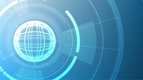 Vector abstract technological global interface background Stock Illustration