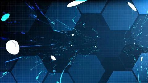 Vector abstract technological hud space interface background Stock Illustration