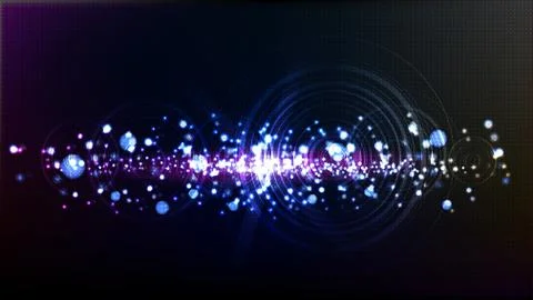 Vector abstract technological illuminated wave background Stock Illustration