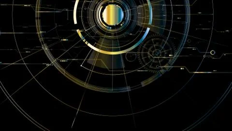 Vector abstract technological metallic space background Stock Illustration