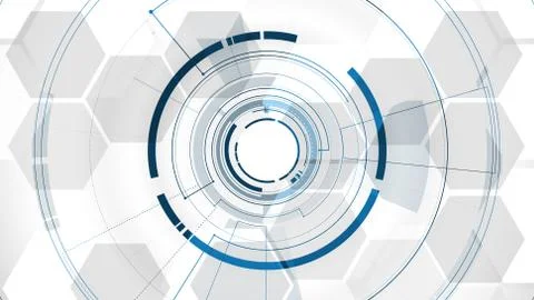 Vector abstract technological middle tunnel template design Stock Illustration