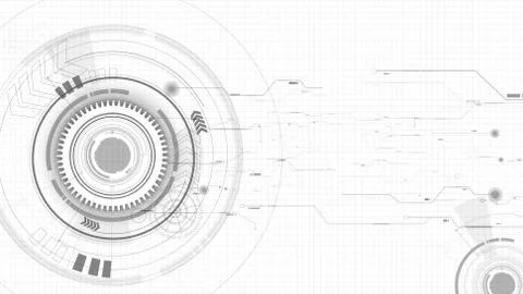 Vector abstract technological sketch background Stock Illustration