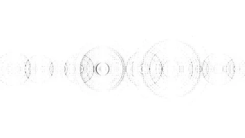 Vector abstract technological sound wave black and white background Stock Illustration