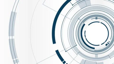 Vector abstract technological tunnel template design Stock Illustration