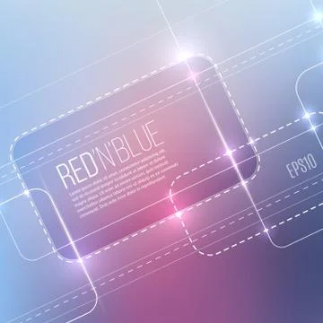 Vector abstract technology background wth square with round corn Stock Illustration