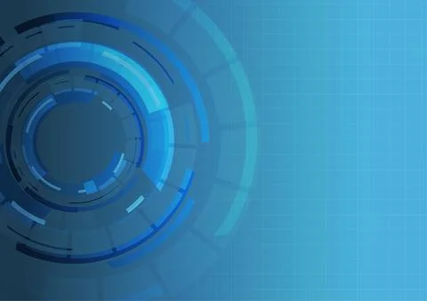 Vector : Abstract technology circle with blue grid background Stock Illustration