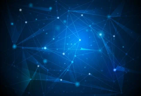 Vector Abstract technology futuristic,  Molecules technology background Stock Illustration