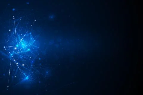 Vector Abstract technology futuristic, Molecules technology background Stock Illustration