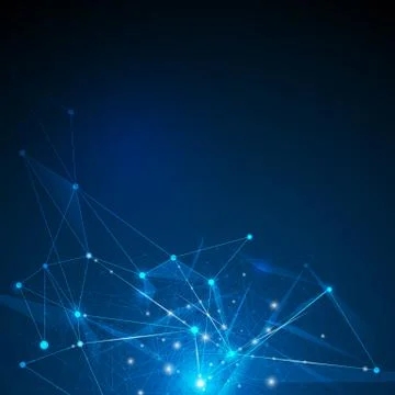 Vector Abstract technology futuristic, Molecules technology background Stock Illustration