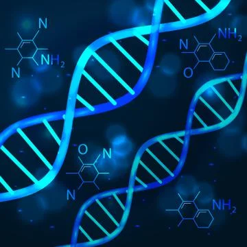 Vector abstract technology science concept DNA futuristic Stock Illustration