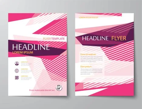 Vector abstract templates for flyer brochure flat design Stock Illustration