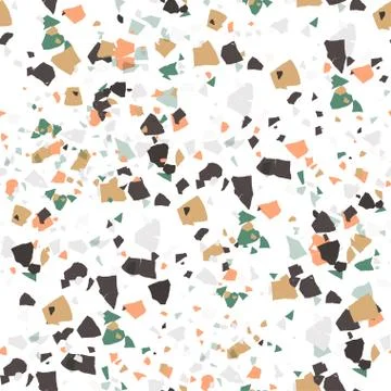 Vector abstract terazzo seamless pattern. Stock Illustration