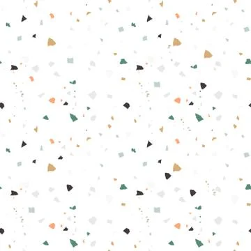Vector abstract terazzo seamless pattern. Stock Illustration