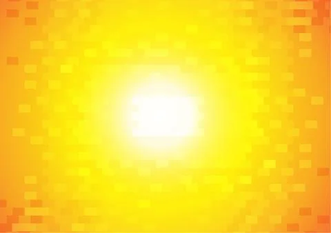 Vector : Abstract texture square on orange and yellow background Stock Illustration