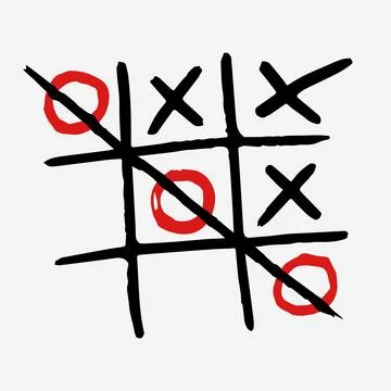 Vector abstract tic-tac-toe Illustrazione stock