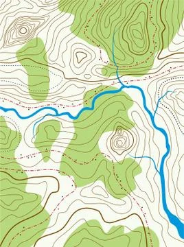 Vector abstract topographical map with no names Illustrazione stock