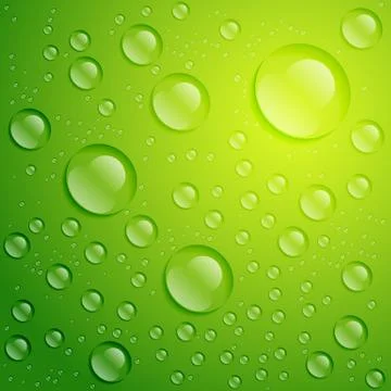 Vector abstract transparent water drops background Stock Illustration