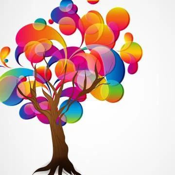 Vector of abstract tree background. Stock Illustration