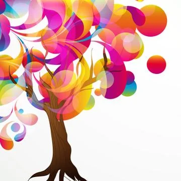 Vector of abstract tree background. Stock Illustration