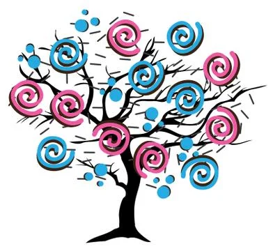 Vector Abstract Tree Stock Illustration