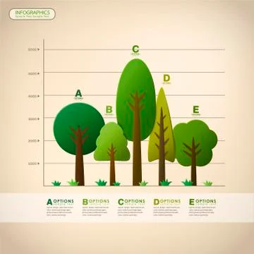 Vector abstract tree infographics Stock Illustration