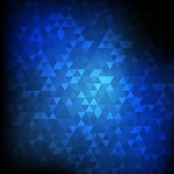 Vector : Abstract triangle on blue background Stock Illustration
