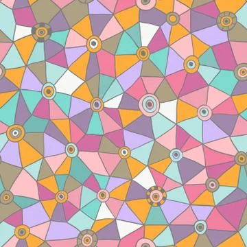 Vector abstract triangles pattern, honeycomb grid handdrawn backdrop Stock Illustration