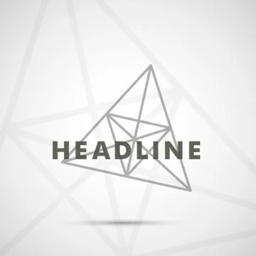 Vector abstract triangles on a white background Stock Illustration