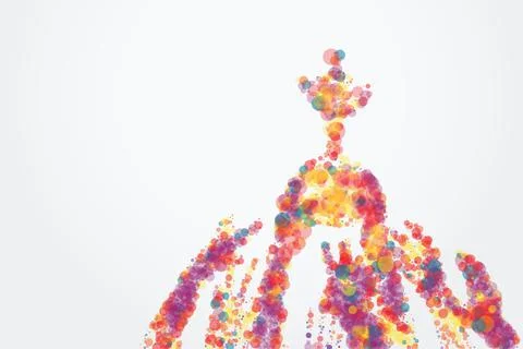 Vector abstract of Trophy with Hands. Stock Illustration