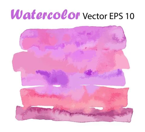 Vector Abstract Watercolor Background for Quote. Girly Watercolour Colorful Stock Illustration