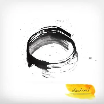 Vector abstract watercolor brush design elements Illustrazione stock