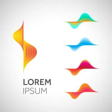 Vector abstract wave logo icon. 스톡 일러스트
