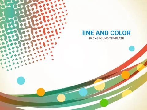 Vector Abstract Wavy lines and dots background Illustrazione stock