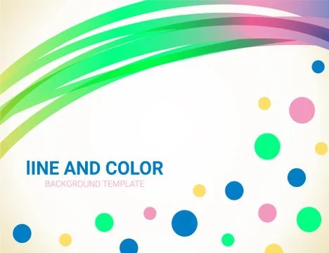 Vector abstract wavy lines and dots background Stock Illustration