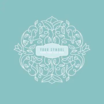 Vector abstract wedding monogram Stock Illustration