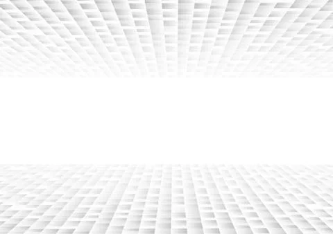 Vector : Abstract white and gray square on white background Stock Illustration