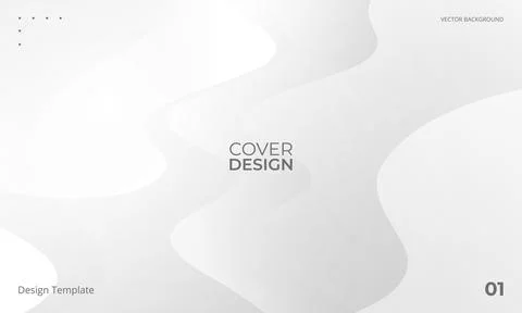 Vector abstract white and gray geometric wavy background for bussines Stock Illustration