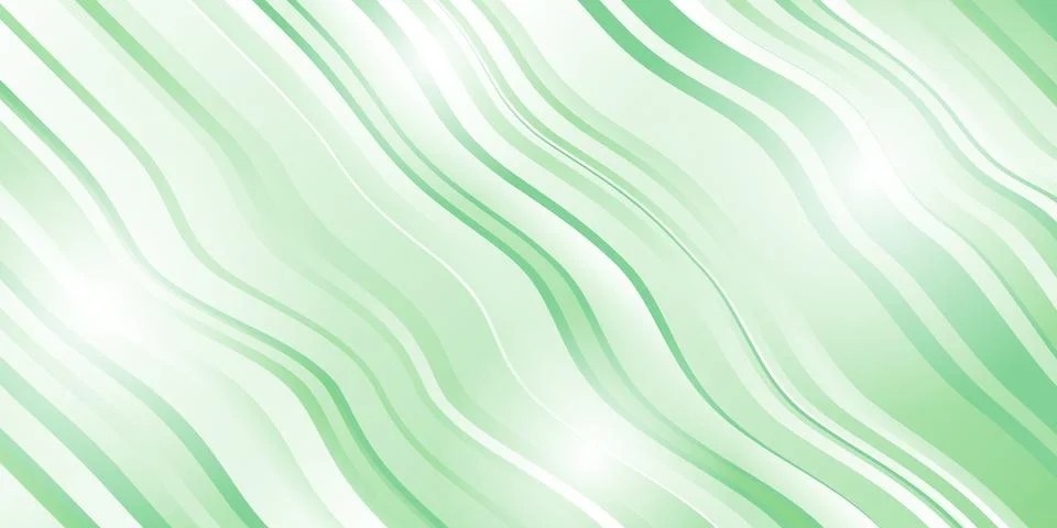 Vector abstract white and green wave background. Smooth line background, blur 스톡 일러스트