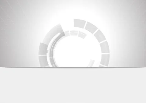 Vector : Abstract white circle on white background Stock Illustration