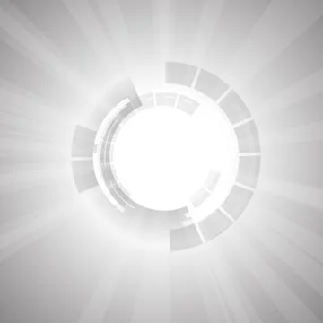 Vector : Abstract white circle on white background Stock Illustration