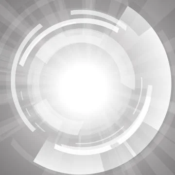 Vector : Abstract white circle on white background Stock Illustration